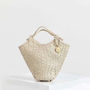 NWOT Freya Flow Crossbody bag Ivory Woven Leather Bag Small Crossbody Satchel